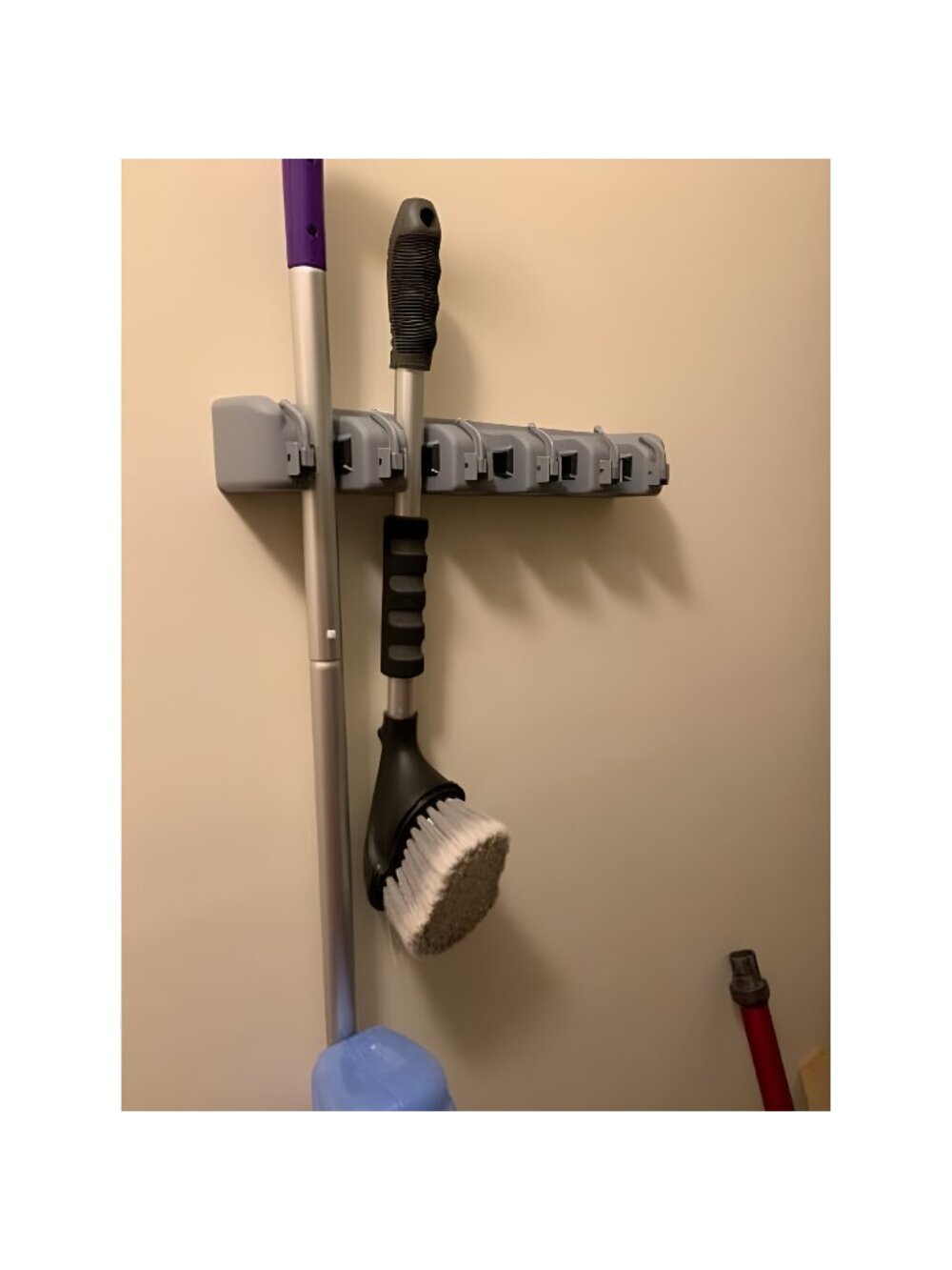 Broom Holder Wall Mounted - Mop and Broom Hanger Holder - Garage Storage